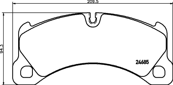 HELLA Brake pad set - T1941 - for e.g. PORSCHE 8DB355015-131