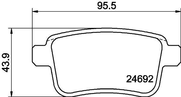 HELLA Brake pad set - T1774 - for e.g. RENAULT 8DB355013-971