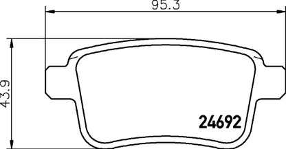 HELLA Brake pad set - T2238 - for e.g. MERCEDES-BENZ 8DB355020-641