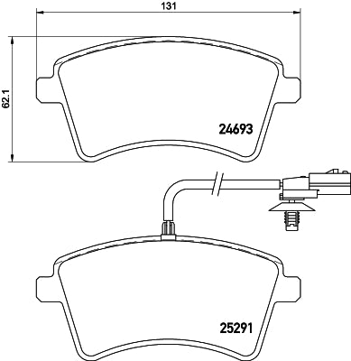 HELLA Brake pad set - T2140 - for e.g. RENAULT 8DB355016-241