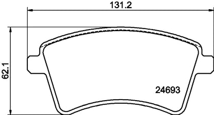 HELLA Brake pad set - T1773 - for e.g. MERCEDES-BENZ / RENAULT 8DB355013-961