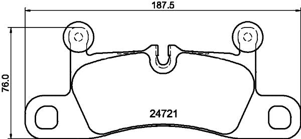 HELLA Brake pad set - T1937 - for e.g. PORSCHE / VOLKSWAGEN 8DB355015-101