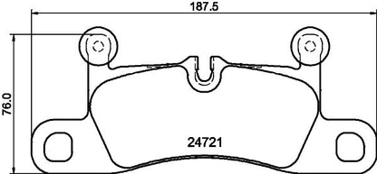 HELLA Brake pad set - T1937 - for e.g. PORSCHE / VOLKSWAGEN 8DB355015-101