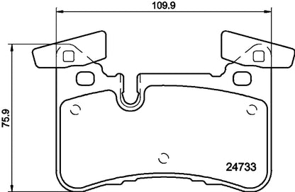 HELLA Brake pad set - T2043 - for e.g. MERCEDES-BENZ 8DB355015-721