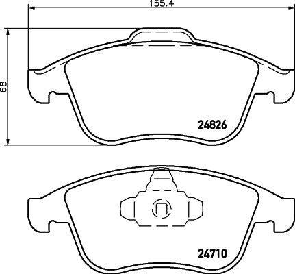 HELLA Brake pad set - T1927 - for e.g. RENAULT 8DB355015-041