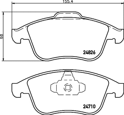 HELLA Brake pad set - T1927 - for e.g. RENAULT 8DB355015-041