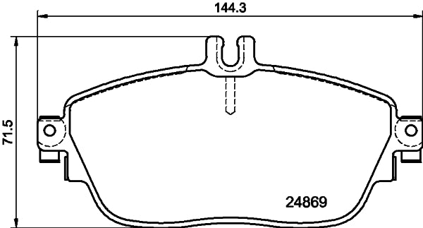 HELLA Brake pad set - T2149 - for e.g. INFINITI / MERCEDES-BENZ 8DB355019-721