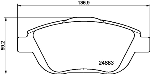 HELLA Brake pad set - T1846 - for e.g. CITROEN / OPEL / PEUGEOT / VAUXHALL 8DB355014-551