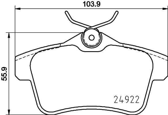 HELLA Brake pad set - T2712 - for e.g. CITROEN 8DB355031-811