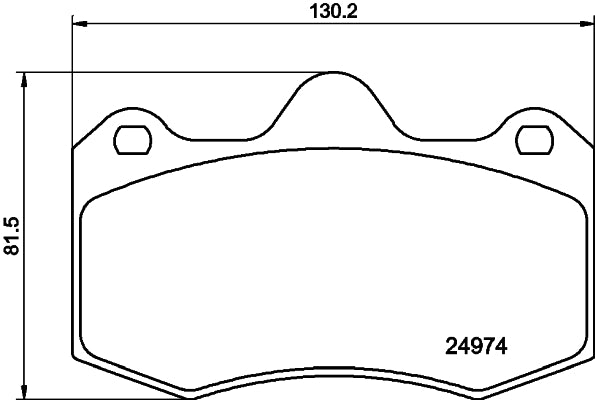 HELLA Brake pad set - T1939 - for e.g. LOTUS / SEAT 8DB355015-111
