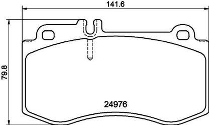 HELLA Brake pad set - T1897 - for e.g. MERCEDES-BENZ 8DB355014-821