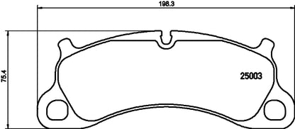 HELLA Brake pad set - T2150 - for e.g. PORSCHE 8DB355019-731