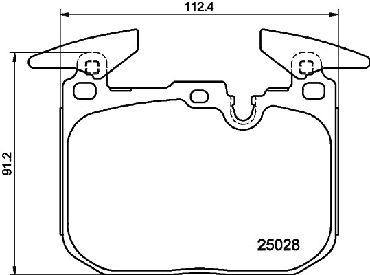 HELLA Brake pad set - T2689 - for e.g. BMW 8DB355025-771