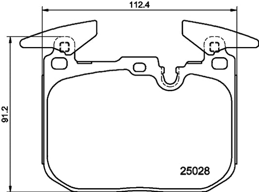 HELLA Brake pad set - T2689 - for e.g. BMW 8DB355025-771