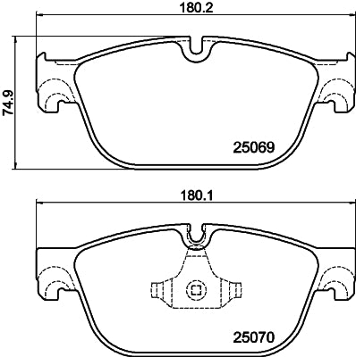 HELLA Brake pad set - T1932 - for e.g. CITROEN / PEUGEOT 8DB355015-061