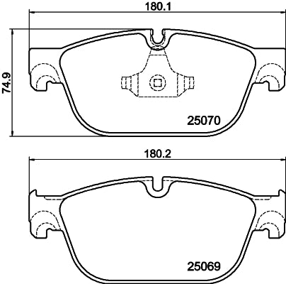 HELLA Brake pad set - T2310 - for e.g. CITROEN / PEUGEOT 8DB355021-141