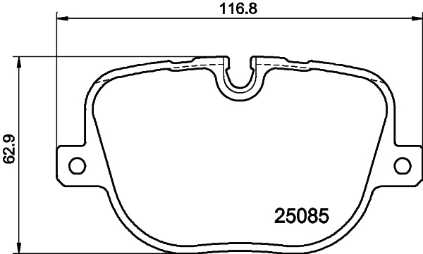 HELLA Brake pad set - T1996 - for e.g. LAND ROVER 8DB355015-451