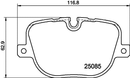 HELLA Brake pad set - T1996 - for e.g. LAND ROVER 8DB355015-451