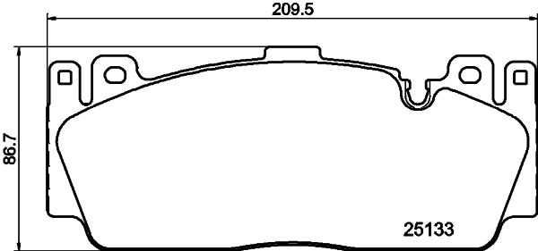 HELLA Brake pad set - T3140 - for e.g. BMW 8DB355019-991