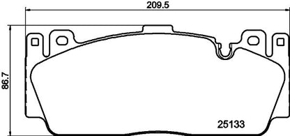 HELLA Brake pad set - T3140 - for e.g. BMW 8DB355019-991
