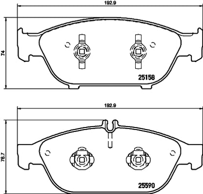 HELLA Brake pad set - T3155 - for e.g. MERCEDES-BENZ 8DB355020-681