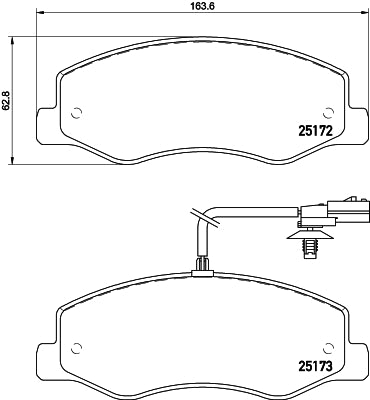 HELLA Brake pad set - T1971 - for e.g. NISSAN / OPEL / RENAULT / VAUXHALL 8DB355015-311