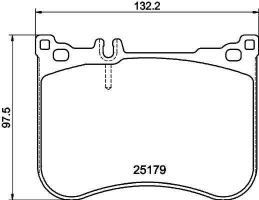 HELLA Brake pad set - T2322 - for e.g. BRABUS / MERCEDES-BENZ 8DB355021-211