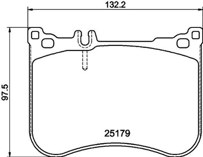 HELLA Brake pad set - T2322 - for e.g. BRABUS / MERCEDES-BENZ 8DB355021-211
