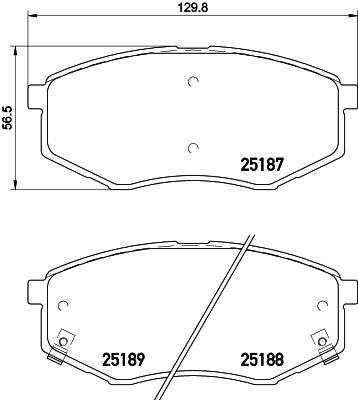 HELLA Brake pad set - T2167 - for e.g. HYUNDAI / KIA 8DB355019-791
