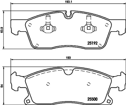 HELLA Brake pad set - T2146 - for e.g. BRABUS / MERCEDES-BENZ 8DB355019-701