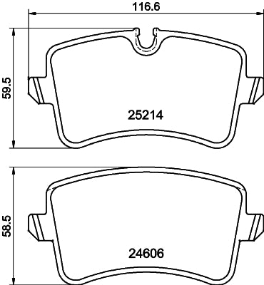HELLA Brake pad set - T2583 - for e.g. AUDI / PORSCHE 8DB355025-311