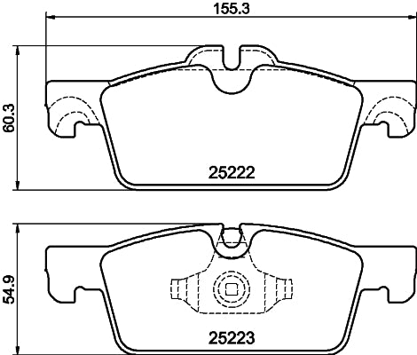 HELLA Brake pad set - T2931 - for e.g. PEUGEOT 8DB355041-101