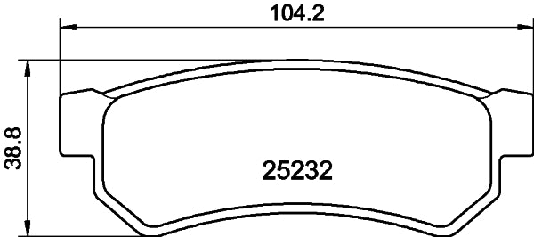 HELLA Brake pad set - T2098 - for e.g. CHEVROLET / DAEWOO 8DB355019-591