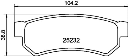 HELLA Brake pad set - T2098 - for e.g. CHEVROLET / DAEWOO 8DB355019-591