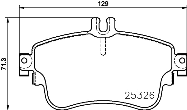 HELLA Brake pad set - T2152 - for e.g. MERCEDES-BENZ 8DB355019-751