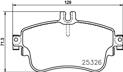 HELLA Brake pad set - T2152 - for e.g. MERCEDES-BENZ 8DB355019-751