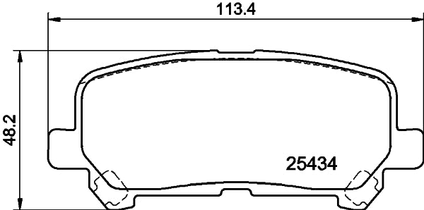 HELLA Brake pad set - T2863 - for e.g. TOYOTA 8DB355040-131