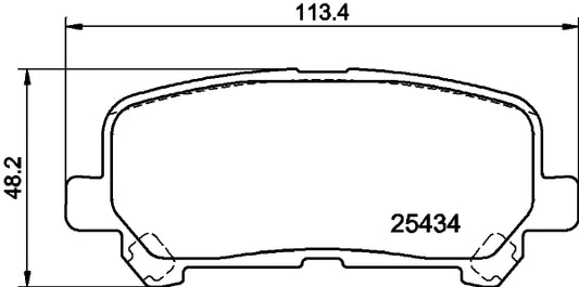 HELLA Brake pad set - T2863 - for e.g. TOYOTA 8DB355040-131