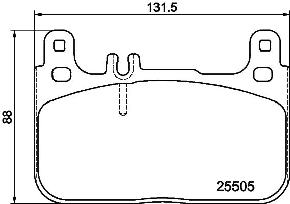 HELLA Brake pad set - T2401 - for e.g. MERCEDES-BENZ 8DB355021-941