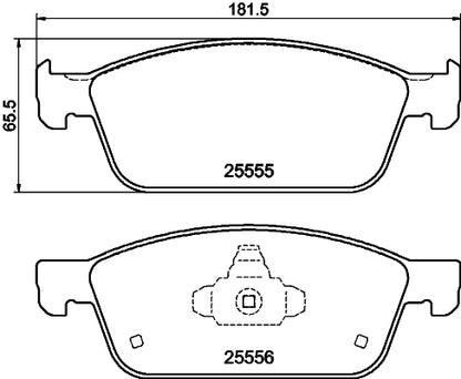 HELLA Brake pad set - T2645 - for e.g. FORD 8DB355025-511