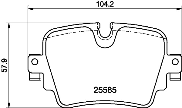 HELLA Brake pad set - T2277 - for e.g. JAGUAR 8DB355021-161