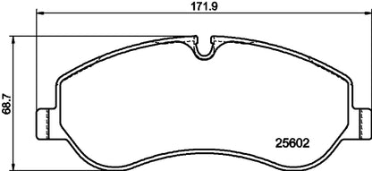 HELLA Brake pad set - T2269 - for e.g. FORD 8DB355020-691