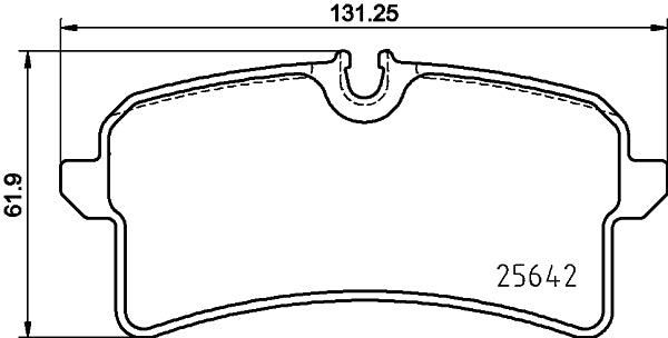 HELLA Brake pad set - T2370 - for e.g. PORSCHE 8DB355025-571