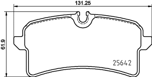 HELLA Brake pad set - T2370 - for e.g. PORSCHE 8DB355025-571