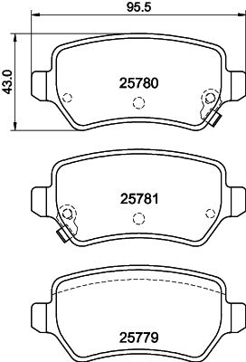 HELLA Brake pad set - T2675 - for e.g. KIA 8DB355040-611