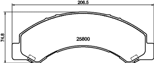 HELLA Brake pad set - C6031 - for e.g. TOYOTA 8DB355037-711