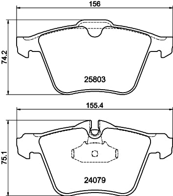 HELLA Brake pad set - T2266 - for e.g. JAGUAR 8DB355020-921