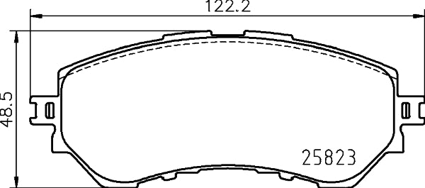 HELLA Brake pad set - T2552 - for e.g. TOYOTA 8DB355025-711