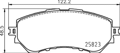 HELLA Brake pad set - T2552 - for e.g. TOYOTA 8DB355025-711