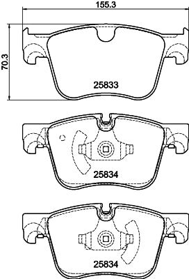 HELLA Brake pad set - T2458 - for e.g. CITROEN / PEUGEOT 8DB355024-751